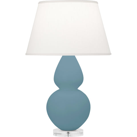MOB62 Matte Steel Blue Double Gourd Table Lamp