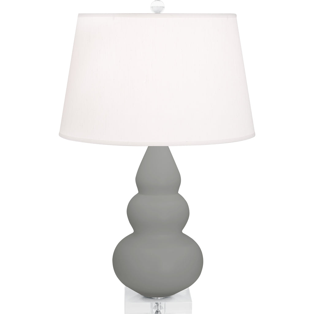 MST33 Matte Smoky Taupe Small Triple Gourd Accent Lamp