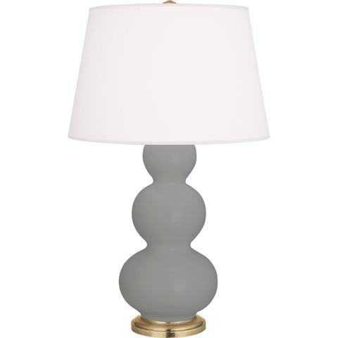 MST40 Matte Smoky Taupe Triple Gourd Table Lamp