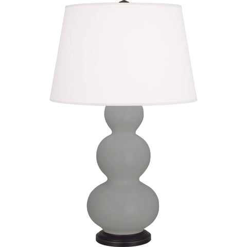 MST41 Matte Smoky Taupe Triple Gourd Table Lamp
