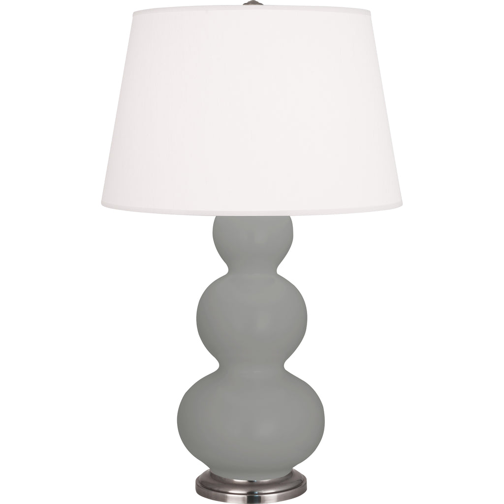 MST42 Matte Smoky Taupe Triple Gourd Table Lamp