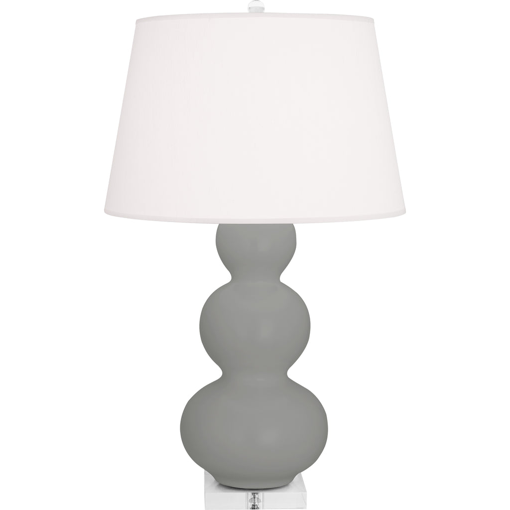 MST43 Matte Smoky Taupe Triple Gourd Table Lamp