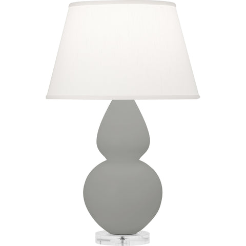 MST62 Matte Smoky Taupe Double Gourd Table Lamp