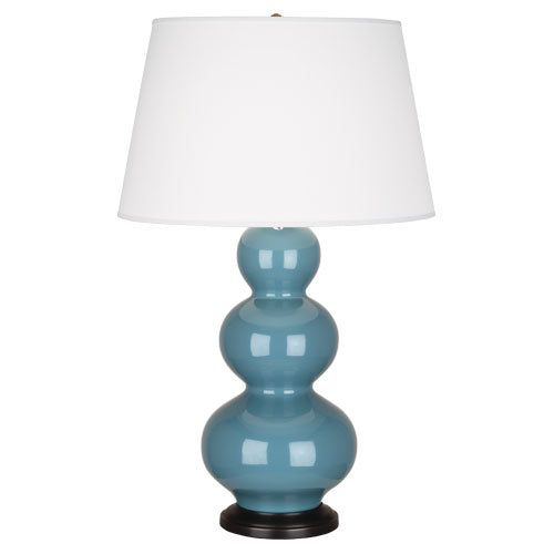 OB41X Steel Blue Triple Gourd Table Lamp