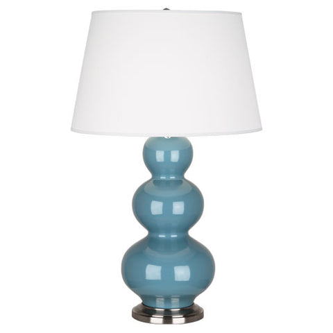 OB42X Steel Blue Triple Gourd Table Lamp