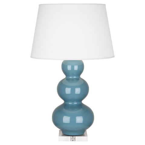 OB43X Steel Blue Triple Gourd Table Lamp