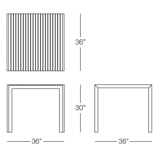 Sicilia Square Dining Table