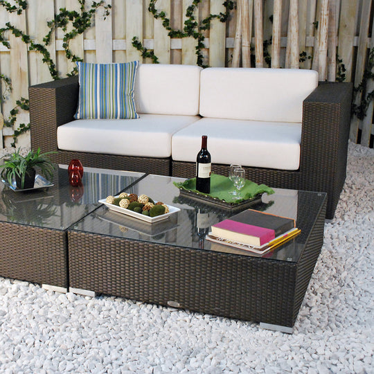 Tangier Rectangular Coffee Table with Glass