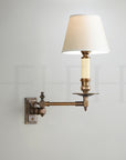 Swing Arm Wall Light with rectangular backplate