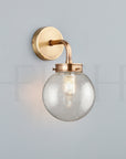 Hector Mini Globe Wall Light, Seeded Glass