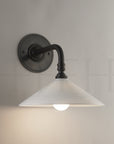 Leila Glass Wall Light, Straight Arm Bracket