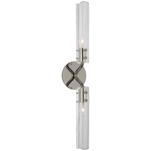 Casoria 23" Linear Sconce in Polished Nickel with Clear Glass