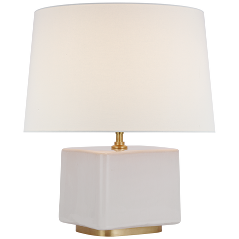 Toco Medium Table Lamp in Ivory with Linen Shade