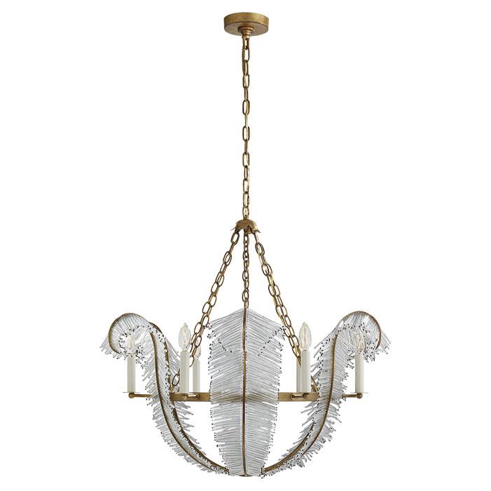 Milan Large Chandelier in Venetian Silver with Crystal